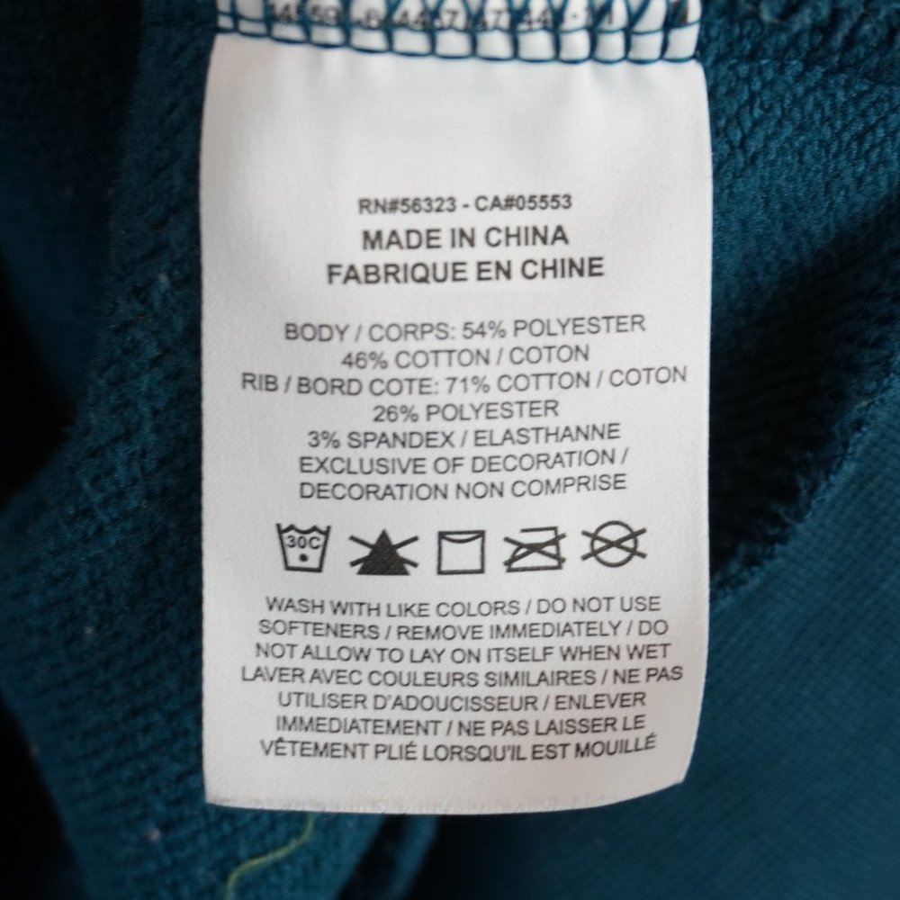 Nike Yoga Lux Teal Dri Fit Cropped Pullover‎ Fleece Crew Sweatshirt Size Large - Picture 6 of 6